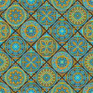 Moroccan ceramic tile pattern - vector image