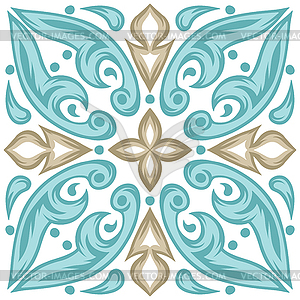 Portuguese azulejo ceramic tile pattern - vector clipart