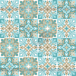 Portuguese azulejo ceramic tile pattern - vector clipart