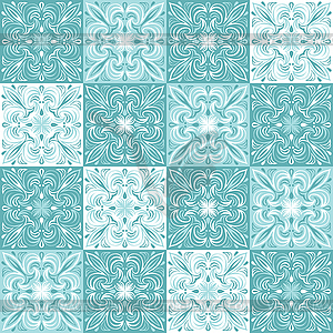 Португальский azulejo керамическая плитка картины - векторное изображение EPS