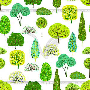 Spring or summer seamless pattern with stylized - vector clipart