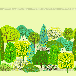 Spring or summer seamless pattern with stylized - vector clipart