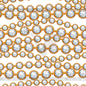 Seamless pattern with golden chains - vector clipart