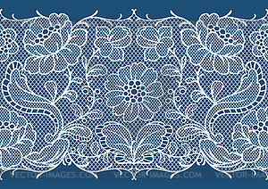 Seamless lace pattern with flowers - vector image