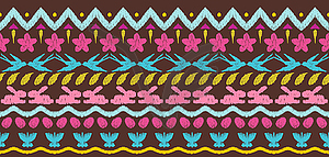 Happy Easter ikat seamless pattern - vector clip art