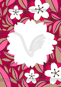 Background with sakura or cherry blossom - vector clipart / vector image