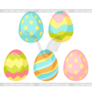 Happy Easter seamless pattern wiht eggs - vector clipart