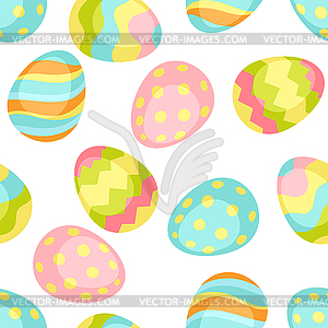 Happy Easter seamless pattern wiht eggs - vector clipart