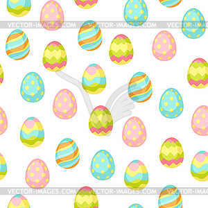 Happy Easter seamless pattern wiht eggs - vector image