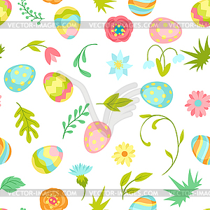 Happy Easter seamless pattern - vector clipart