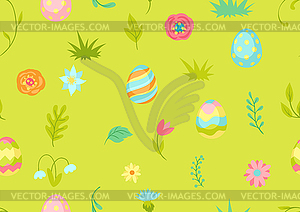 Счастливой Пасхи бесшовный фон - изображение в векторном виде
