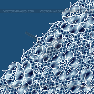 Lace ornamental background with flowers - vector clipart