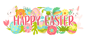 Happy Easter greeting card - vector image