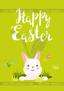 Happy Easter greeting card - vector clip art