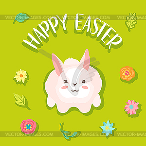 Happy Easter greeting card - vector image