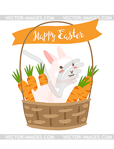 Happy Easter greeting card - vector image