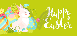 Happy Easter greeting card - vector clip art