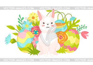 Happy Easter greeting card - vector clipart