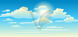 Clouds in sky - vector image