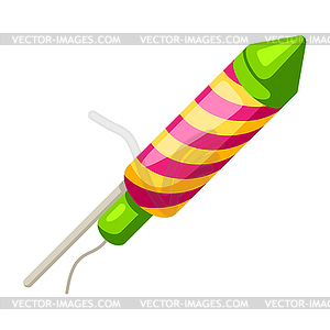 Colorful firework - color vector clipart