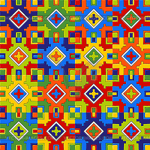 Mexican talavera ceramic tile pattern - vector image