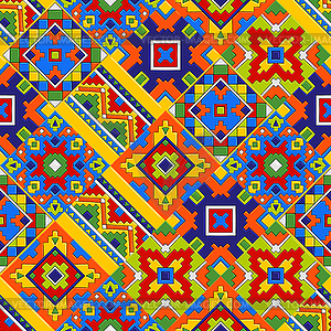 Mexican talavera ceramic tile pattern - stock vector clipart