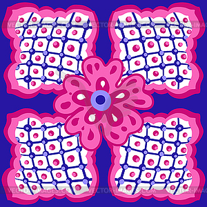 Mexican talavera ceramic tile pattern - vector image