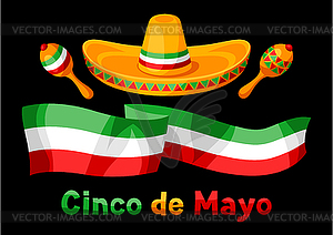 Mexican Cinco de Mayo greeting card - vector clipart