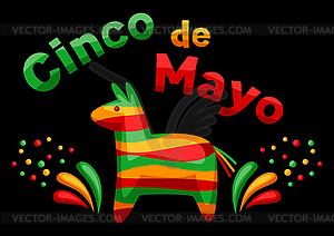 Mexican Cinco de Mayo greeting card - vector image