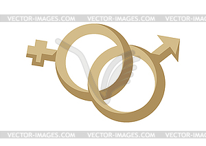 Gender male and female symbol - vector clipart