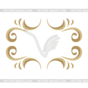 Frame with ornamental floral gold elements - vector image