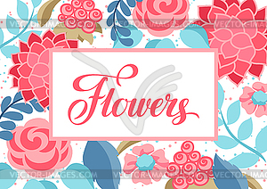 Background with gentle flowers - stock vector clipart