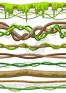 Витая дикая лиана филиал бесшовные модели. - векторный рисунок