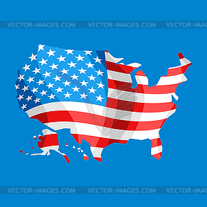 Map of United States of America - vector EPS clipart