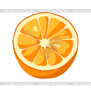 Orange slice icon - vector clipart