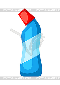 Icon bottle of means for washing - vector clipart