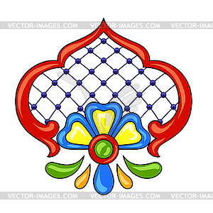 Mexican ornamental flower - vector clipart