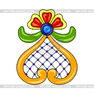 Mexican ornamental flower - vector clip art