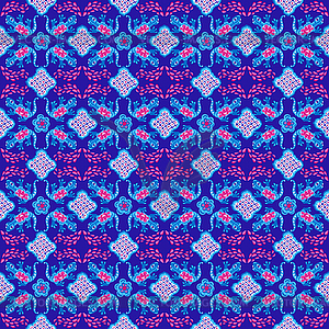 Mexican talavera ceramic tile pattern - vector clip art