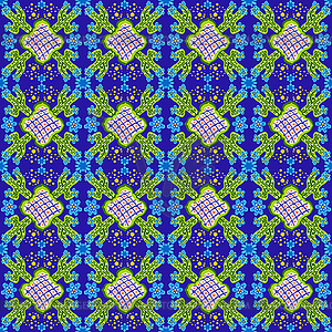 Mexican talavera ceramic tile pattern - vector clipart / vector image