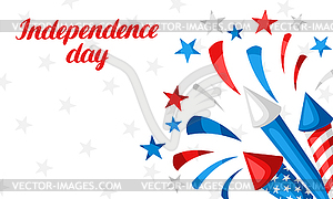 Fourth of July Independence Day greeting card - vector image