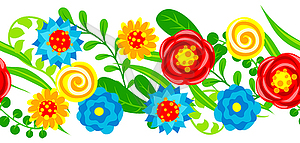 Seamless pattern with summer flowers - vector image