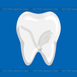 Clean tooth - vector clipart