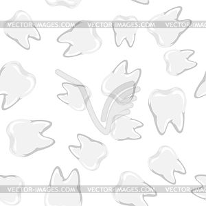Seamless pattern with teeth - vector clip art