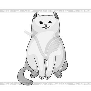 Stylized carto cat - vector clipart