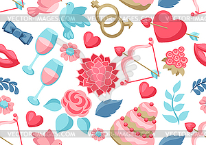 Wedding seamless pattern - vector clip art