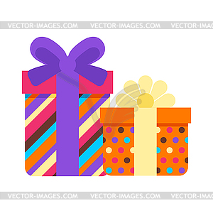 Happy Birthday gift boxes - vector clipart / vector image