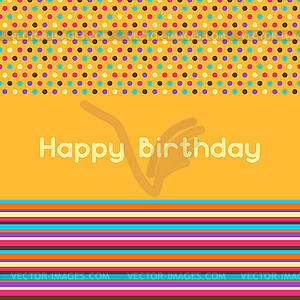 Happy birthday greeting card - vector image