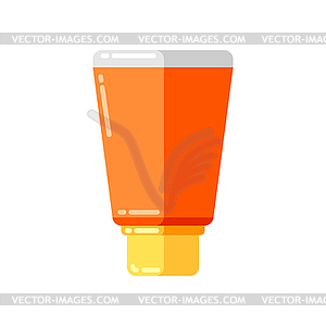 Tube of ointment icon in flat style - vector clipart