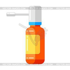 Medicine spray bottle icon in flat style - vector clipart